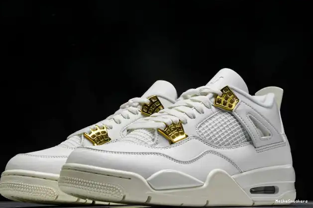 MaikeSneakers Gold Metallic Jordan 4 Retro AQ9129-170 0426